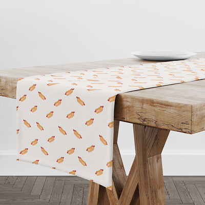 Table Runner Hot Dog Unique Design Table Decor Made in EU GBP 20.10