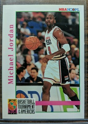 #ad 1992 92 NBA Hoops Basketball Tournament of the Americas Michael Jordan #341 USA $2.63