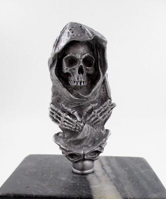 #ad the grim reaper la muerte lord death hotrod car hood ornament $45.00