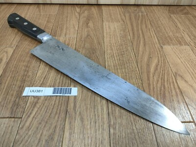 #ad Japanese Chef#x27;s Kitchen Knife SANTOKU Vintage LARGE from Japan 300 440mm UU381 $75.00