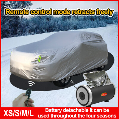 #ad Automatic Full Car Cover Waterproof SUN UV Snow Protection Remote Control NEW $436.79