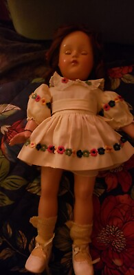 #ad 18quot; ORIGINAL Vintage Effanbee Composition Doll Open Close Eyes $135.00