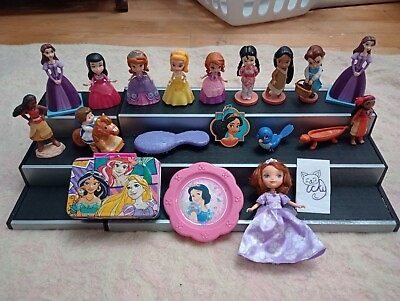 #ad Disney Princess Figures Toy Lot 19 Pieces $35.00