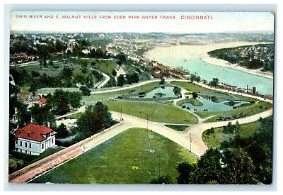 #ad c1910s Ohio River and E. Walnut Hills from Eden Park Cincinnati Ohio OH Postcard $6.47