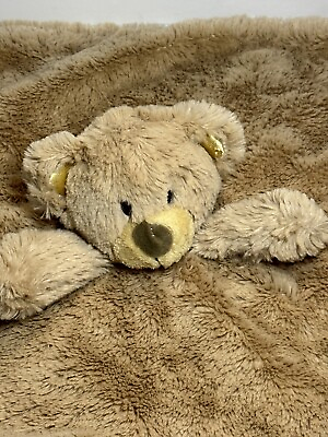 #ad Kellytoy Brown Bear Security Blanket Soft Plush Baby Lovey Rattle Toy 13”X 13quot; $8.79