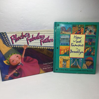 #ad Set 2 Kids Books Phoebe#x27;s Fabulous Father How Get Famous Brooklyn Hest Campbell $19.99