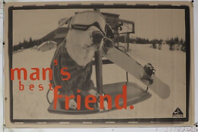 #ad Nike MAN#x27;S BEST FRIEND Great Dog rare vintage poster 23.25quot; X 35.50quot; NOS b565 $299.00