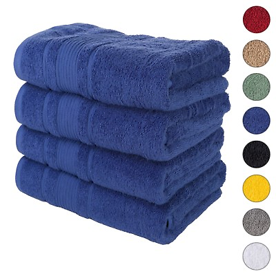 #ad NEW NAVY BLUE Color ULTRA SUPER SOFT LUXURY PURE TURKISH 100% COTTON BATH TOWELS $49.99