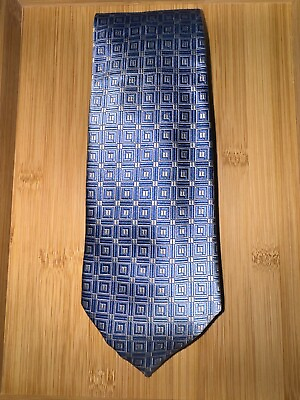 #ad Kenneth Cole Reaction Blue Geometric Tie $10.82