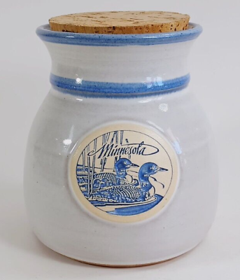 #ad Minnesota Pottery Loon Crock Jar. Made in USA. $14.00