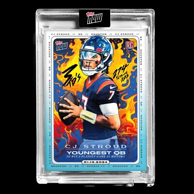 #ad 2023 Topps Now CJ Stroud Rookie Youngest QB to Win Playoff Game Texans #CJ2 RC $16.99