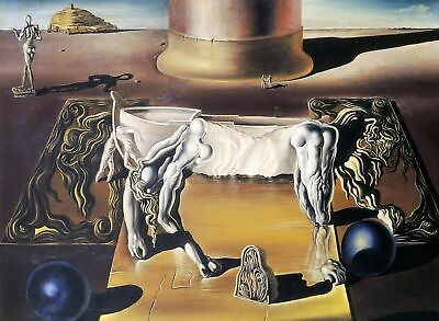 #ad 1930 Invisible Sleeping Woman Horse Lion by Salvador Dali art painting print $7.99