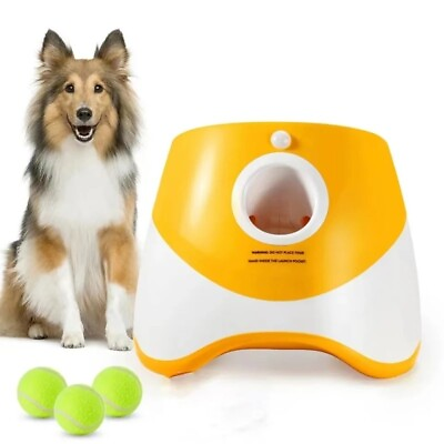 #ad Automatic Dog Tennis Ball Launcher with 12 Interactive Pet Play Thrower Toy $89.99