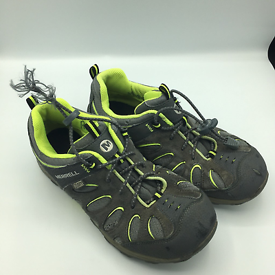 #ad Merrell Boys Chameleon Hiking Shoes Gray MY57093 Leather Waterproof Mesh 6 M $19.99