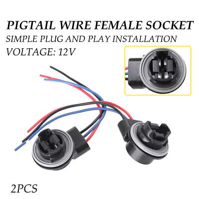 #ad 2x 4157 3157 4157NA Bulb Turn Socket Signal Light Harness Wire Plug Connectors $11.68