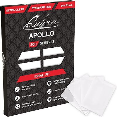 #ad 200 Apollo Ultra Clear Card Sleeves Pokemon MTG Duel Masters etc Standard Size $40.08