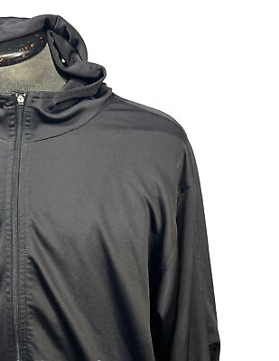 #ad Adidas Mens Hoodie XL Black Pullover Outdoor Pockets Logo Long sleeve $13.99