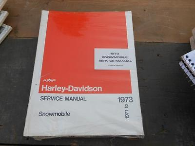 #ad NOS 1971 1972 1973 Harley Davidson Snowmobile Service Manual AMF $21.55