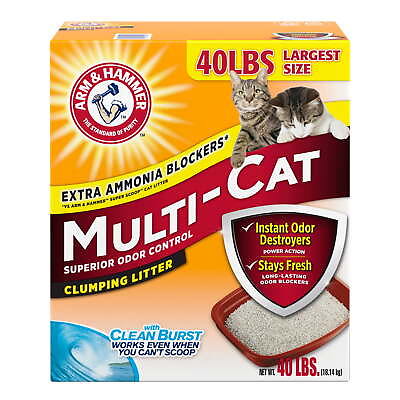 #ad Armamp; Hammer Multi Cat Superior Odor Control with Clean Burst Clumping Cat Litter $17.00