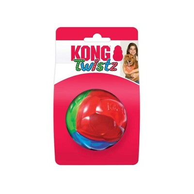 #ad KONG Twistz Ball Dog Toy Multi Color 1 Each Medium By Kong $8.43