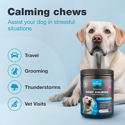 #ad CALMING CHEWS FOR DOGS ANXIETY CALMING WITH VALERIAN ROOT CHAMOMILE BEEF $19.95