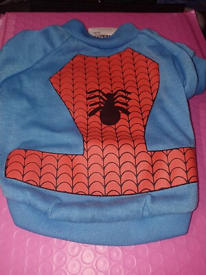 #ad Marvel Spiderman Dog Halloween Costume T shirt Small Toy Chihuahua $6.50