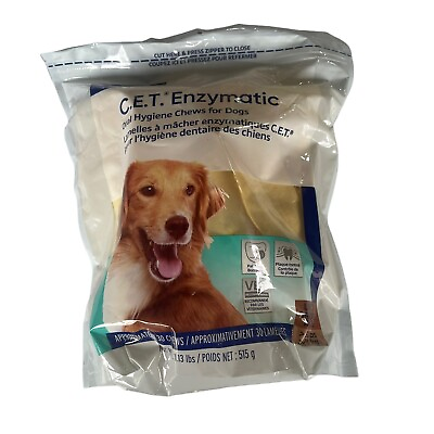 #ad Virbac 90607 CET Enzymatic Oral Hygiene Chews for Large Dogs 30 Chews $36.74