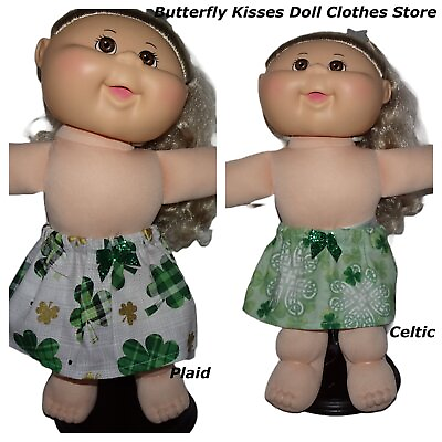 #ad St.Patricks Irish Skirts 14quot; Doll Clothes Fit Cabbage Patch Dolls CPK $5.00
