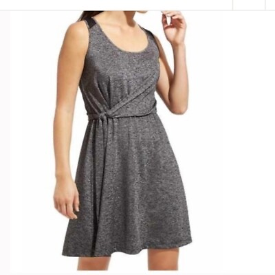#ad Athleta Tank Dress Womens XS Gray Sweet Saturday Sleeveless $23.99