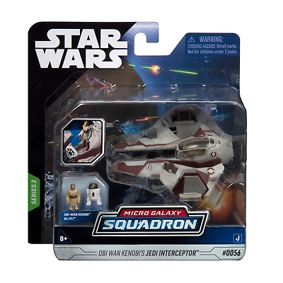 #ad Star Wars Micro Galaxy Squadron Series 3 Obi WAN’s Jedi Interceptor #0056 $19.99