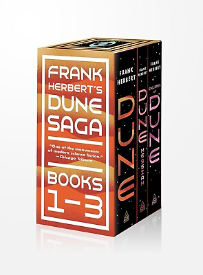 #ad Frank Herbert#x27;s Dune Saga 3 Book Boxed Set : Dune Dune Messiah and Children $24.99