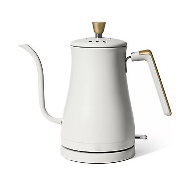 #ad 1 Liter Electric Gooseneck Kettle 1200 W Stainless Steel Porcini Taupe $24.97