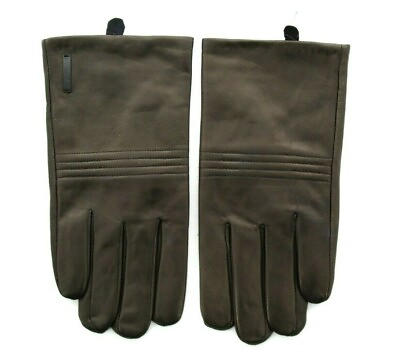 #ad Calvin Klein Leather Gloves Men#x27;s Touchscreen Glove with Bar Logo $70 $34.99