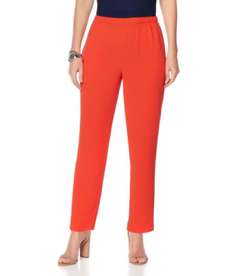 #ad Vince Camuto Crepe Slim Leg Ankle Pant in Red Hot L $24.98