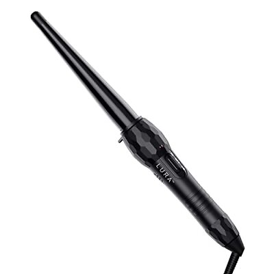 #ad Ceramic Tourmaline Coating Curling Wand 1 2 1 Inch Barrel Hair Curler with 2 ... $24.74