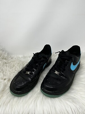 #ad Nike Air Force 1 #x27;07 Low Black Chlorine Blue 315122 037 Men#x27;s Size 8.5 US Shoes $39.99