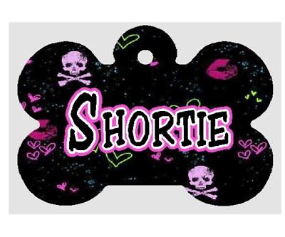 #ad SKULL amp; CROSSBONES PET ID TAG Personalized Any Name Dog Tag Printed on 2 Sides $12.95