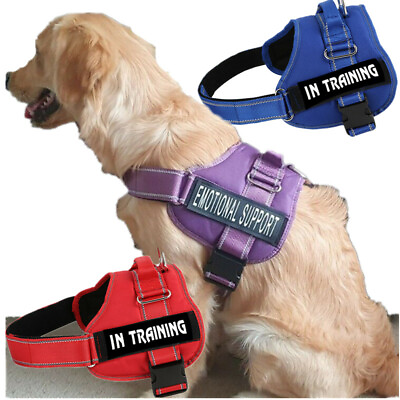 #ad Service Dog Training Control Harness Vest Patches Emotional Support Therapy Dog $16.22