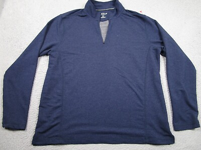 #ad Orvis Sweater Mens XL Blue Pullover 1 4 Zip Long Sleeve Outdoor Preppy Casual $19.97