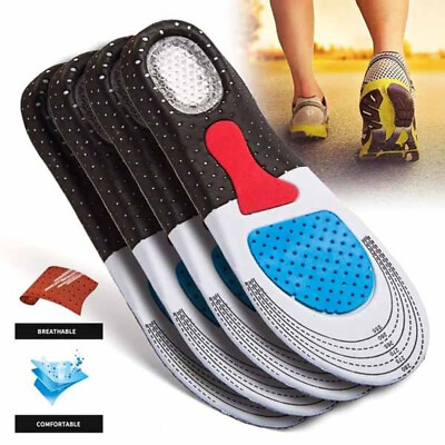 #ad 2x Gel Orthotic Sport Running Work Insoles Insert Shoe Pad Arch Support Cushion $7.99