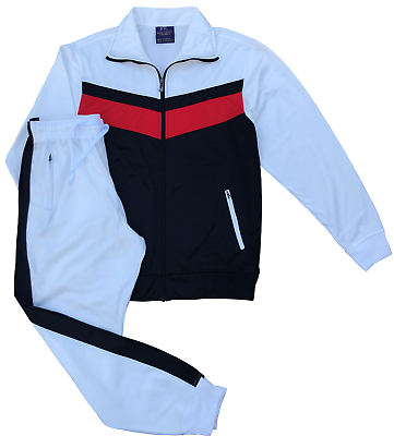 #ad Men#x27;s Flex 2 Piece Full Tracksuit Jogging GYM Track Jacket Track Pants Suit $59.99