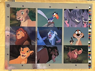 #ad Lion King Disney Uncut Foil Cards 1991 $140.00