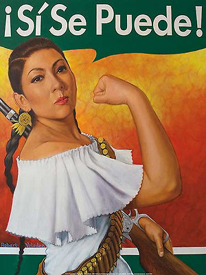 #ad Rosita Si Se Puede Robert Valadez Rosie Art Print Poster Latin American 18x24 $21.95