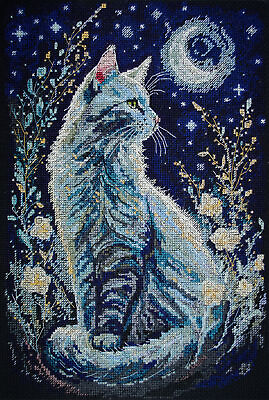 #ad DIY Cross stitch Embroidery Kit The Night Guest stitching needlepoint $31.99
