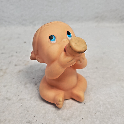 #ad Rare Vintage Kiddie Prod Taiwan Soft Rubber Still Baby Squeaky Toy $14.95