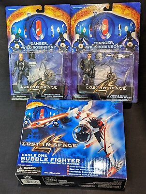 #ad 1997 Trendmasters Lost In Space Lot Eagle One Fighter Don West John Robinson $51.83
