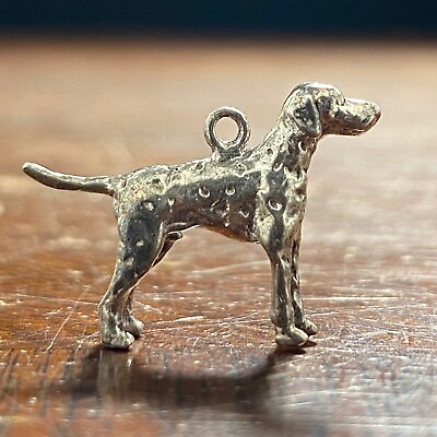 #ad Sterling Silver Pendant Dalmatian Dog Breed $50.00