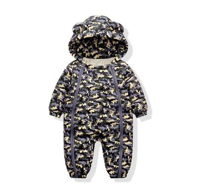 #ad Infant Baby Newborn Winter Warm Down Jumpsuit Romper Camo Climbing Clothes gift $25.56
