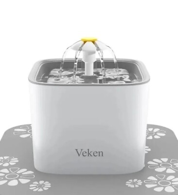 #ad Veken Pet Fountain 84Oz 2.5L Automatic Cat Water Fountain Dog Dispenser $25.99