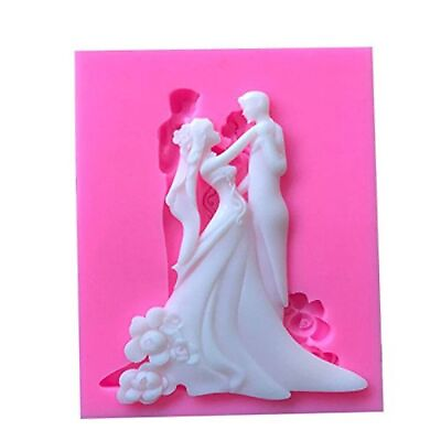 #ad Silicone Wedding Bride amp; Groom Shape Fondant Cake Decoration Mould $17.84
